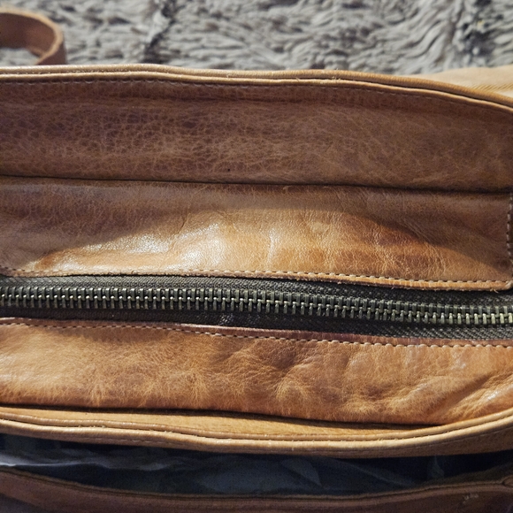 BEDSTU Brown Leather Crossbody Bag with Decorative Stitching - Picture 5 of 11